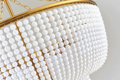 Tiered beaded chandelier for palace