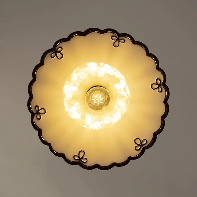 Lustre en céramique peint à la main pour table à manger