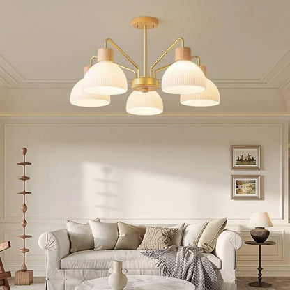 Nordic wooden ceiling chandelier for living room