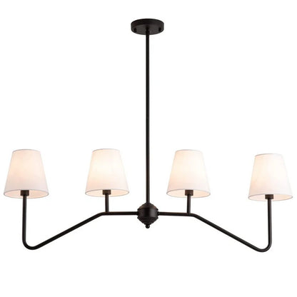 Linen drum island chandelier