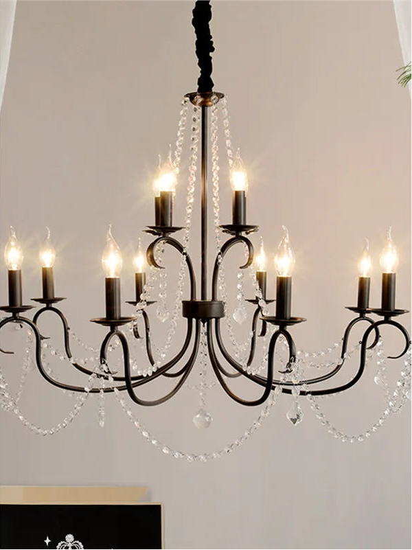 Noir french crystal loft piece