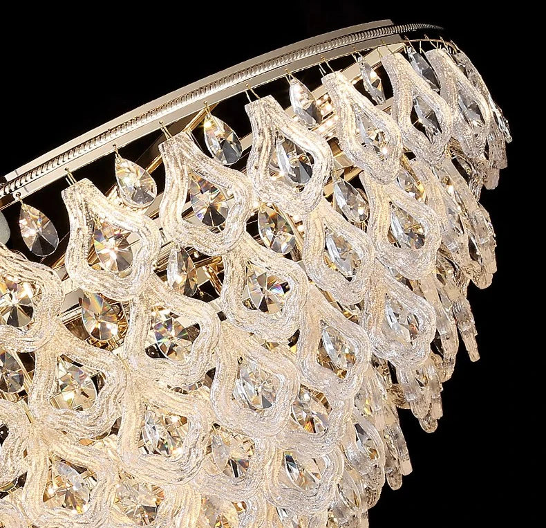 Grand lustre en cristal pour villa