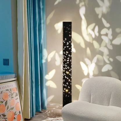 Dimmable projection floor lamp for living room and bedroom