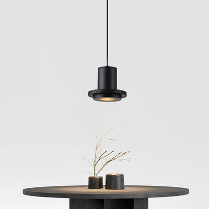 LUXELY nordic creative black travertine stone pendant light