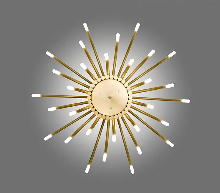 Minimalist linear chandelier for dining room