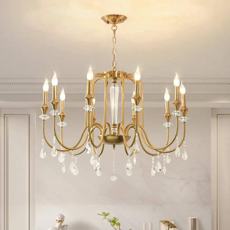 American candle crystal foyer light