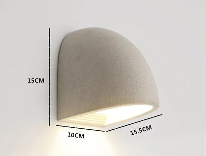 Lampe murale d'extérieur en ciment, résistante à l'eau, pour terrasse