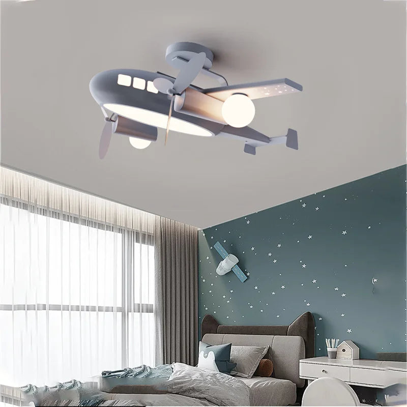 Kids airplane ceiling light for children bedroom