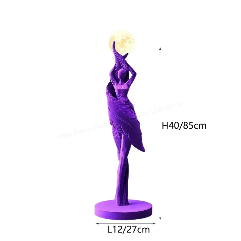 Sculptural humanoid floor lamp