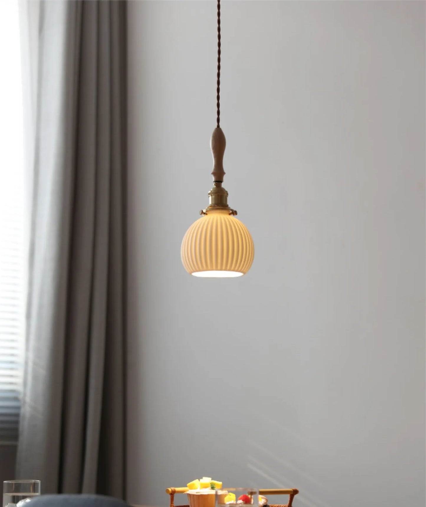 LUXELY modern minimalist white ceramic pendant light