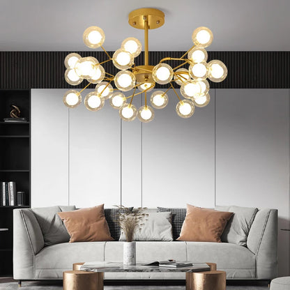 Scandinavische kroonluchter in zwart goud voor restaurants en bars