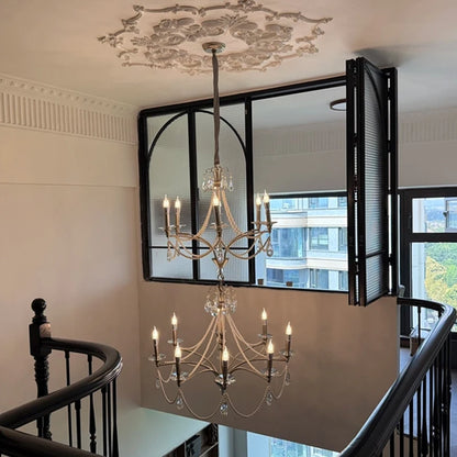 French pearl crystal chandelier for villa living room