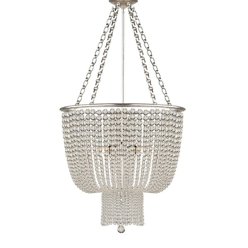 Tiered beaded chandelier for palace