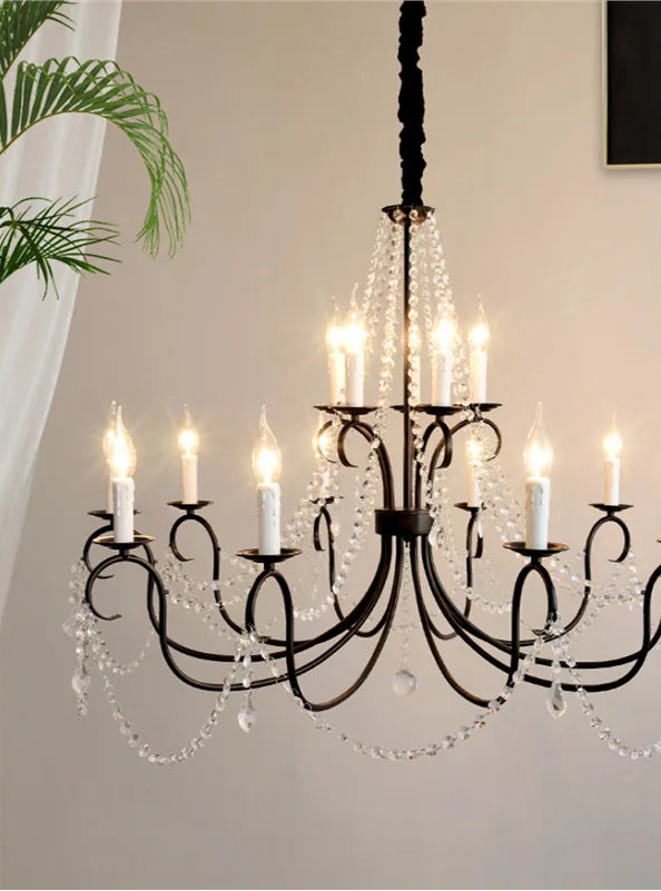 Noir french crystal loft piece