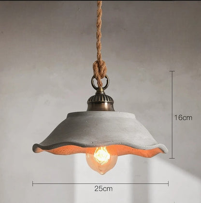 Loft ceramic vintage hanging lamp for cafe and dining
