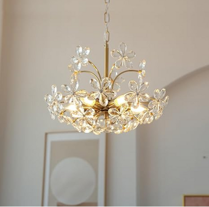 Crystal candle chandelier for living room