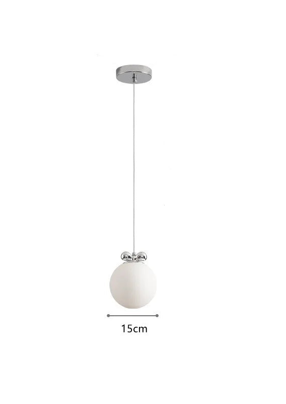 Cremefarbener Glas-Kronleuchter