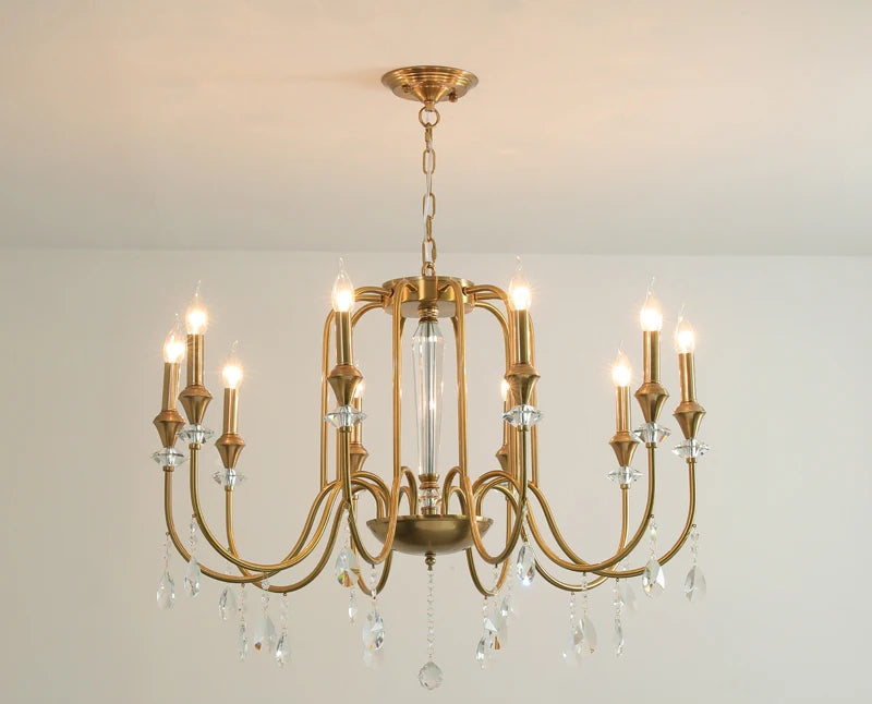 American candle crystal foyer light