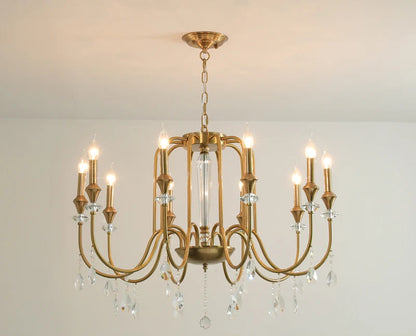 American candle crystal foyer light