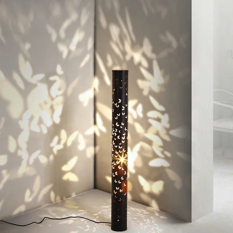 Dimmable projection floor lamp for living room and bedroom