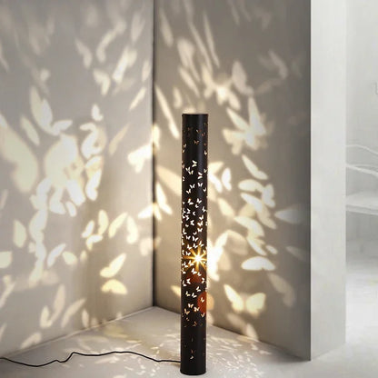 Dimmable projection floor lamp for living room and bedroom