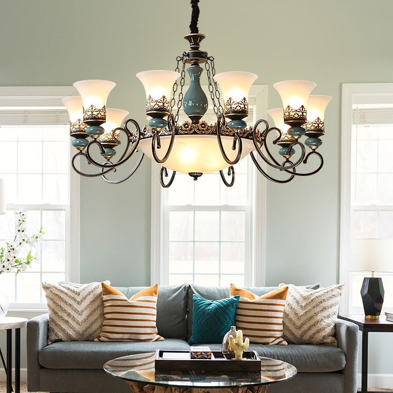 Emerald Ceramic Chandelier