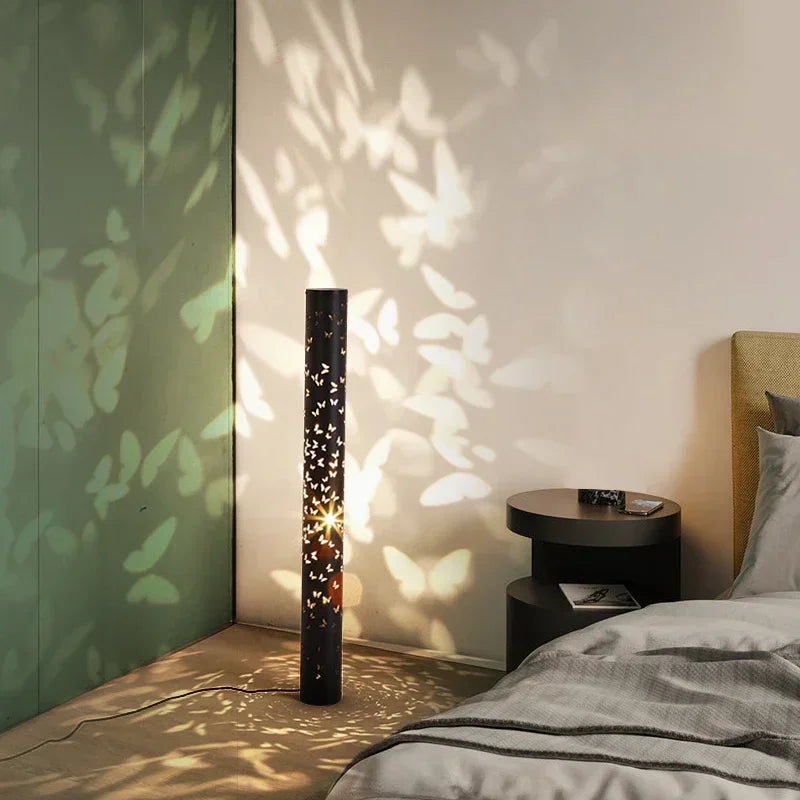 Dimmable projection floor lamp for living room and bedroom