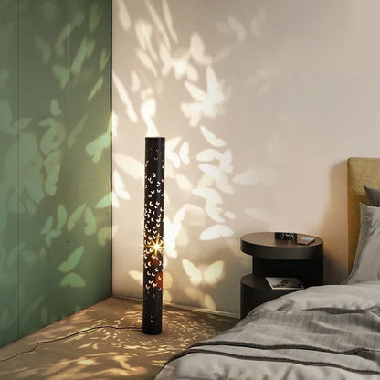 Dimmable projection floor lamp for living room and bedroom