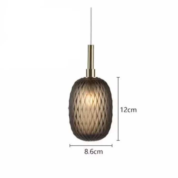 Lustre en verre à LED pour escalier et salon