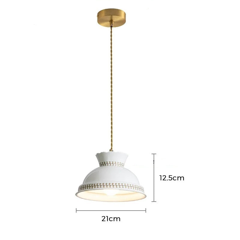 Butterfly keramische koperen LED-hanglamp voor de slaapkamer