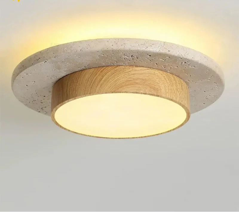 Wabi-sabi stenen plafondlamp voor hotels