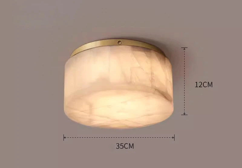 Plafonnier victorien en marbre naturel