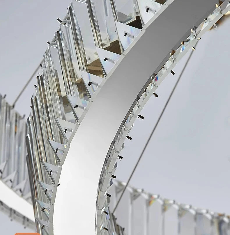 Crystal staircase chandelier for duplex living room