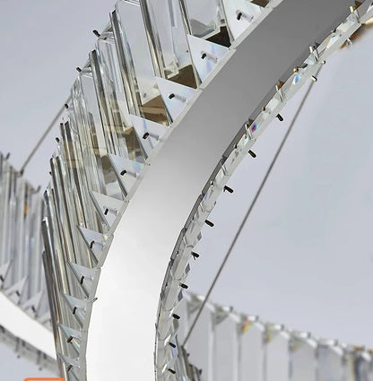 Crystal staircase chandelier for duplex living room