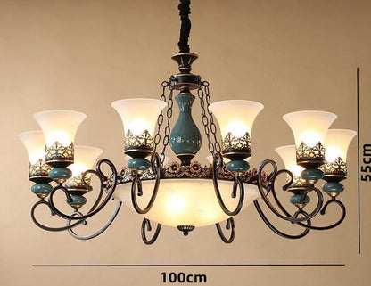 Emerald Ceramic Chandelier