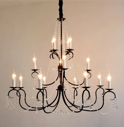 Noir french crystal loft piece