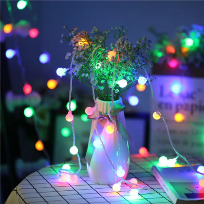 Guirlande lumineuse décorative de 1 mètre avec petites boules
