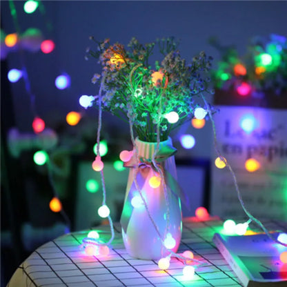 Guirlande lumineuse décorative de 1 mètre avec petites boules