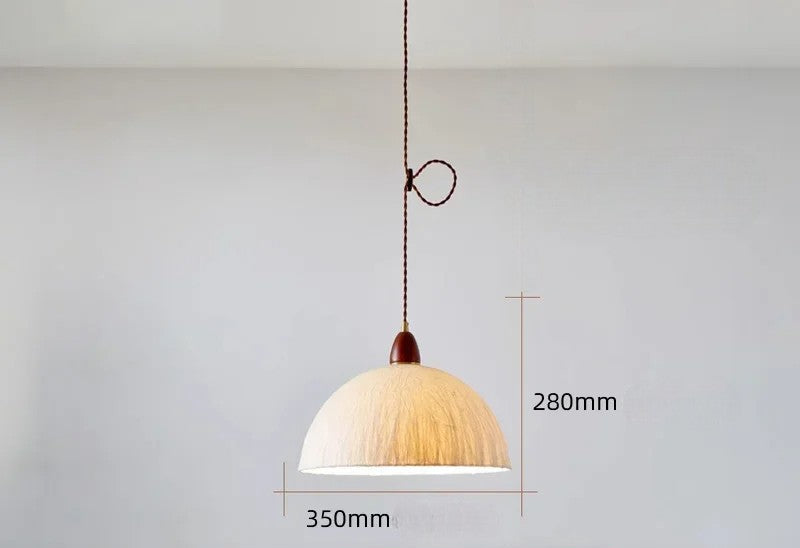 Suspension en papier de riz couleur noyer, style wabi sabi