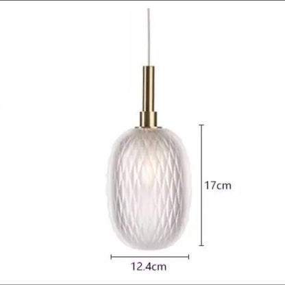 Lustre en verre à LED pour escalier et salon