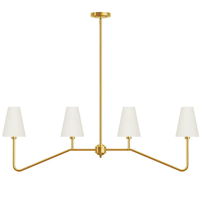 Linen drum island chandelier