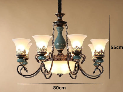 Emerald Ceramic Chandelier