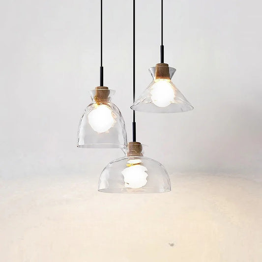 Suspension en verre de style nordique pour îlot de cuisine