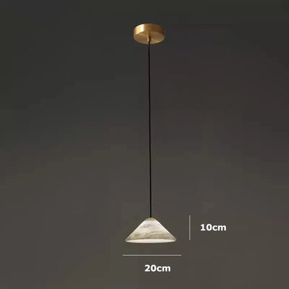Lámpara colgante LED de mármol natural - Lámpara de techo contemporánea