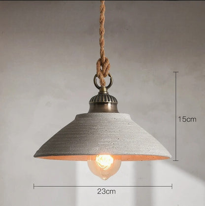 Loft ceramic vintage hanging lamp for cafe and dining