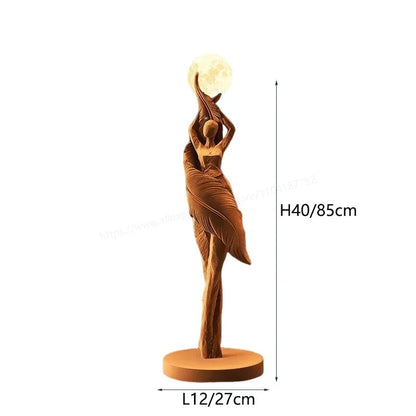 Sculptural humanoid floor lamp