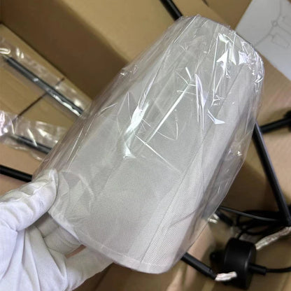 Linen drum island chandelier