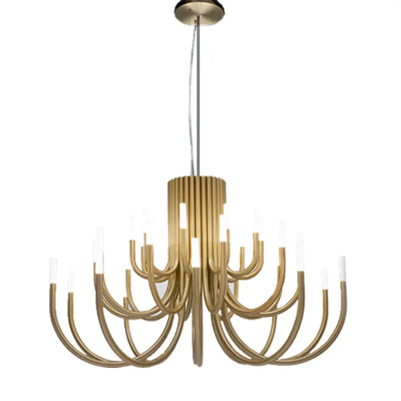 Minimalist linear chandelier for dining room