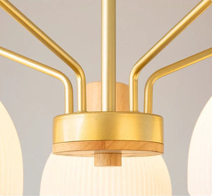 Nordic wooden ceiling chandelier for living room