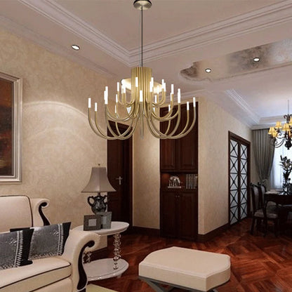 Minimalist linear chandelier for dining room